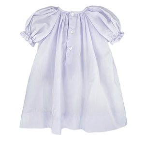 Petit Ami Baby Girls' Daydress with Embroidered Hem, Lavender, Preemie-9 months