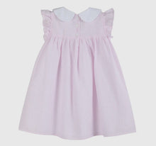 Load image into Gallery viewer, Pink Seersucker Easter Bunny
Ruffle Dress
