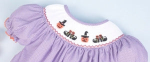 Halloween Smocked Bishop Dress - Image #3