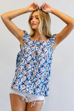 Load image into Gallery viewer, FLORAL PRINTED RUFFLE SLEEVELESS TOP - Image #18
