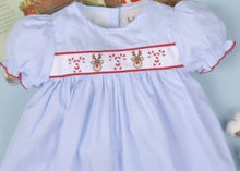 Load image into Gallery viewer, Reindeer and Candy Embroidery Dress - Image #2
