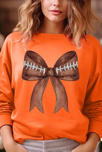 Load image into Gallery viewer, Coquette Football Bow Graphic Fleece Sweatshirts - Image #2
