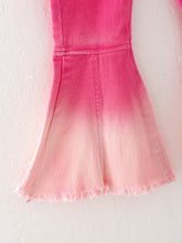 Load image into Gallery viewer, Pink Gradient Denim Flared Pants
