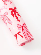 Load image into Gallery viewer, Toddler Girls Valentine Bow Print Long Sleeves Dress

