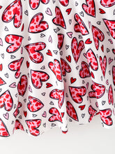 Load image into Gallery viewer, Toddler Girls Valentine Party Red Heart Print Dress
