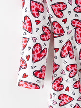 Load image into Gallery viewer, Toddler Girls Valentine Party Red Heart Print Dress
