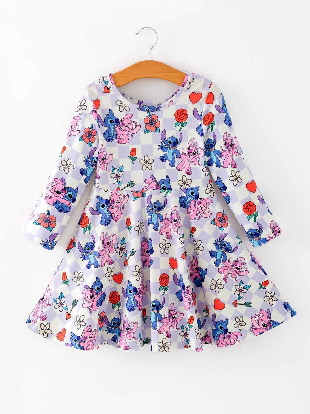 Toddler Girls Valentine Party Dress – Candy Heart Print Holiday Outfit