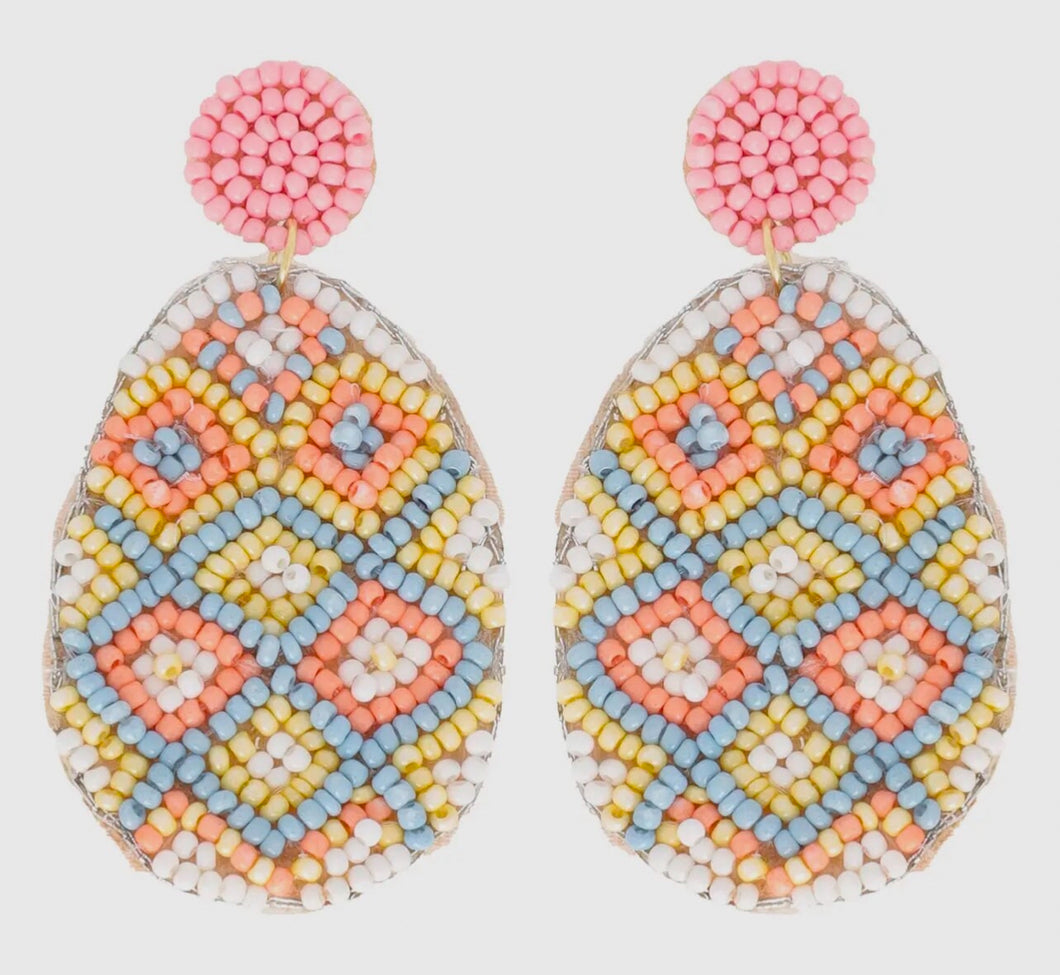 2 Tier Easter Egg Beaded Embroidery
Earrings