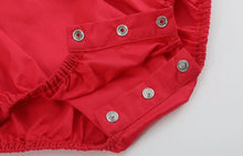 Load image into Gallery viewer, Preorder by 9/30-Red Heart and Lace Smocked Romper-Ships by 12/28
