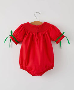 Christmas Baby Romper: Adorable Green Christmas Tree Embroidery