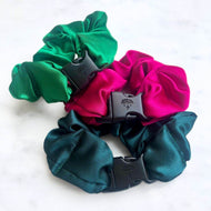 Watermelon Mix - 3-Pack Vibrant Buckle Scrunchies Bundle - No Snagging, No Tangles