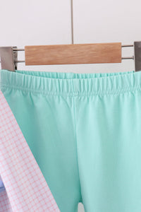 Premium turkey embroidery gingham pants set