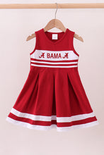 Load image into Gallery viewer, Premium Maroon Alabama embroidery ruffle dress

