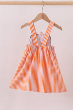 Load image into Gallery viewer, Premium orange Tennessee puppy applique dress
