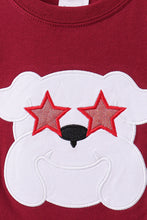 Load image into Gallery viewer, Premium Maroon Georgia bulldog applique top
