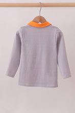 Load image into Gallery viewer, Premium Orange Tennessee stripe puppy embroidery button down shirt
