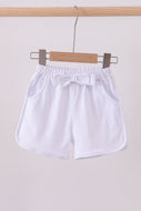 Premium White bow shorts