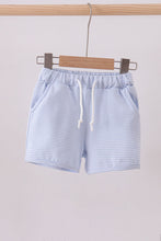 Load image into Gallery viewer, Premium Blue&amp;white stripe drawstring shorts
