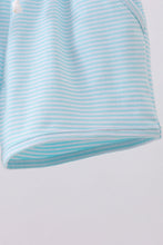 Load image into Gallery viewer, Premium Mint&amp;white stripe drawstring shorts
