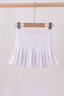 White pleated skort