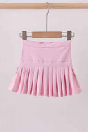 Pink pleated skort