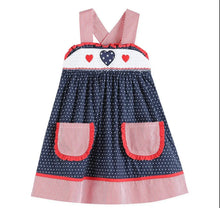 Load image into Gallery viewer, Navy and Red Americana Dress - Image #1
