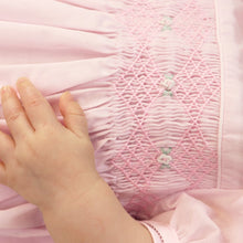 Load image into Gallery viewer, Petit Ami Baby Girls’ French Bubble with Diamond Smocking, 3 Months-9 months, Pink
