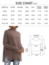 Load image into Gallery viewer, LILLUSORY Womens Turtleneck Oversized Tunic Fall Sweaters 2024 Trendy Casual Long Pullover Knit Winter Casual Cute Poncho Fashion Trendy Clothes Outfits Clothing Tops Black
