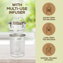 Load image into Gallery viewer, LeafLife Premium Bamboo Tea Bottle for Loose Tea - Tea Infuser Bottle - Tea Gifts - Insulated Water Bottle/Coffee Tumbler/Tea Thermos - Tea Gift Set, Tea Accessories - Tea Tumbler 17oz
