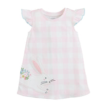 Load image into Gallery viewer, Mud Pie Baby Girls Bunny Check Tshirt Dress Pink
