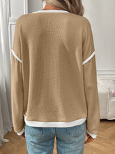 Load image into Gallery viewer, Jessica Ribbed Contrast Trim Long Sleeve Top
