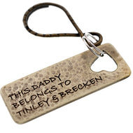 This Daddy Belongs to... Personalized Keychain For Grandpa- Father's Day Gift for Dad Grandpa