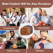 Load image into Gallery viewer, 3-in-1 Large Personalized PU Leather Toiletry Bag For Men, Custom Groomsmen Gifts Hanging Travel Organizer Bag, Laser Engraved Name Monogram Shaving Kit Gift For Him Husband Father Dad Dop
