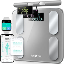 Load image into Gallery viewer, Runstar Digital Bathroom Scale for Body Weight, Body Fat, BMI 28 Measurements, Innovative 8-Electrode Smart Scales FSA or HSA Eligible with Voice Prompt Function High Accurate Bluetooth Weight Machine
