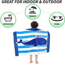 Load image into Gallery viewer, Bavilk Kids Bath Towels, Kids Towel Girls Boys Hooded Beach,Bathroom,Pool Swim Towels 30 × 50 INCH Large Size Ultra Absorbent Cute Cartoon Animal Full Vitality 100% Cotton Wearable Wrap for Child
