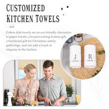 Load image into Gallery viewer, GiftBud Personalized Couple Towels - Monogrammed Hand Towels for Bathroom, Gym &amp; Decor - Perfect for Couples Friends (Style 2)
