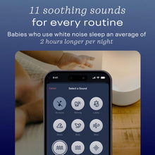 Load image into Gallery viewer, Nanit Sound and Light Smart Baby Night Light and Sound Machine | Audio Monitor | Cry Detection Alert Feature | OK to Wake Alarm Clock for Kids | Temp &amp; Humidity Tracking | Rechargeable Battery | WiFi
