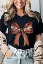 Load image into Gallery viewer, Coquette Football Bow Graphic T Shirts - Image #5
