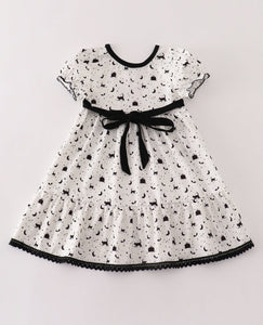 White halloween tiered dress