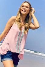 Load image into Gallery viewer, PRINTED SLEEVELESS RUFFLE TANK TOP - Image #17
