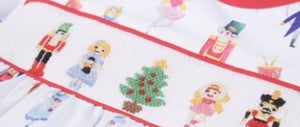 Christmas Pattern Hand Smocked
Nutcracker Baby Long Bubble - Image #3