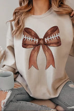 Load image into Gallery viewer, Coquette Football Bow Graphic Fleece Sweatshirts - Image #9
