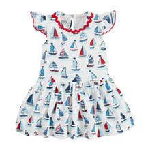 Load image into Gallery viewer, Mud Pie Baby Girls Children&#39;s Sailboat T-Shirt Dress
