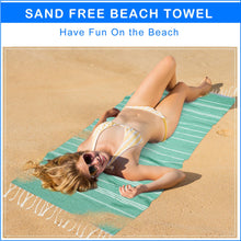 Load image into Gallery viewer, YSYJ Turkish Beach Towel 6 Pack Beach Towels 36&quot;x71&quot; Beach Towel Oversized Sand Free Turkish Towel Quick Dry Turkish Bath Towels Teal
