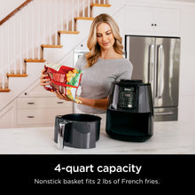Load image into Gallery viewer, Ninja Air Fryer, Roast, Bake, Air Fry, Roast, Broil, Reheats, &amp; Dehydrates, 4-in-1, Fries, Frozen Food, Veggies, and Juicy Meat, Less Oil, Easy Meals, Healthy Meals, Compact, 4 QT, Grey, AF101
