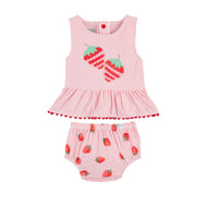 Mud Pie Baby Girl's Children's Strawberry 2Pc