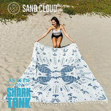 Load image into Gallery viewer, Sand Cloud Extra Large Turkish Beach Towel - Sand Free - 100% Organic Turkish Cotton Yarn - Quick Dry Towel for Beach, Picnic, Blanket or Bath - As Seen on Shark Tank - Marine Life (Prism Turtles XL)
