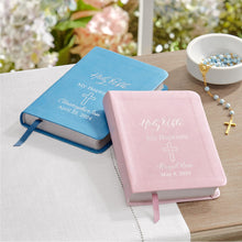 Load image into Gallery viewer, Let&#39;s Make Memories Personalized Baptism Baby Bible – Religious Gift for Faith Milestone – Pink Bible – Customize with Any Message
