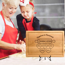 Load image into Gallery viewer, Personalized Grandma Mom Christmas Gifts, Custom Cutting Board with Kids Names for Mom Nana, Custom Engraved Serving Board or Decor, Grandma&#39;s Kitchen, Customized Mom and Grandma Gift, Engraved Sign
