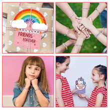 Load image into Gallery viewer, DAZONGE Valentines Day Gifts for Kids, Pack of 24 Friends Forever Valentines Cards with Friendship Bead Bracelets for Classroom Prizes, Exchange Gift, Valentine’s Day Cards for Kids School
